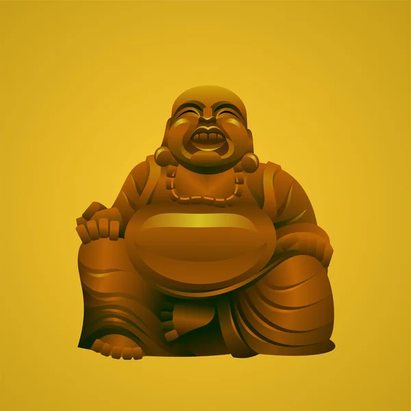 Смеющийся Будда — стоковый вектор