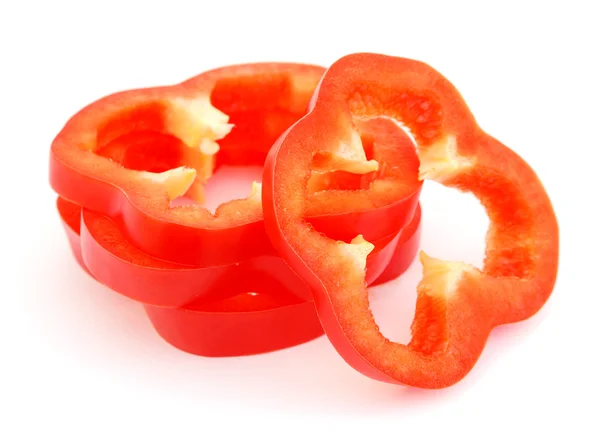 Plátky červené papriky — Stock fotografie