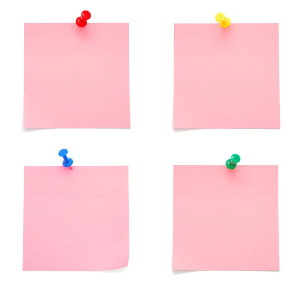 Blank rosa papper anteckningar — Stockfoto