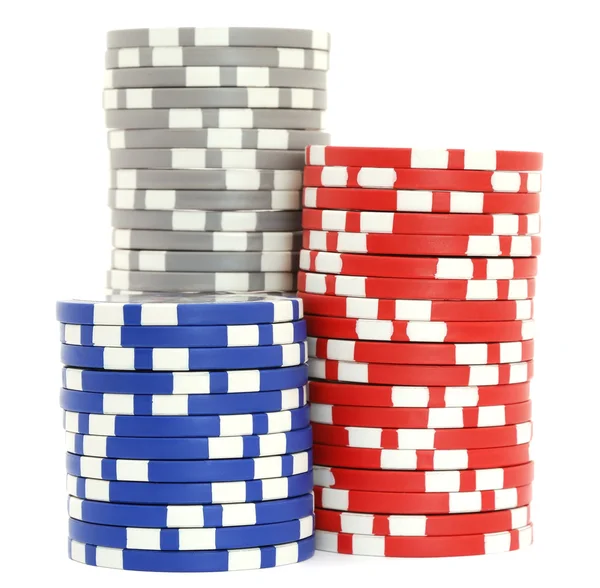 stock image Stacks of poker chips