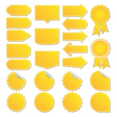 Yellow price tags clipart