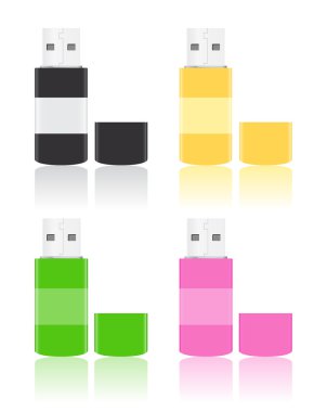 Vector USB Flash Drives clipart