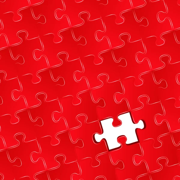 Jigsaw puzzle with one missing piece — Stock Vector