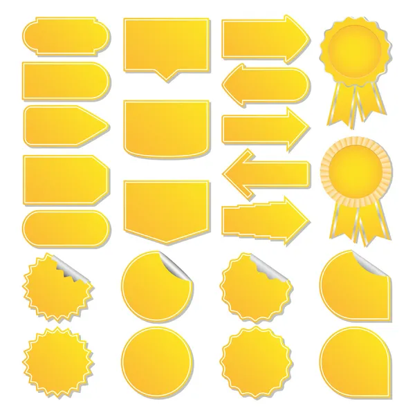 Yellow price tags — Stock Vector