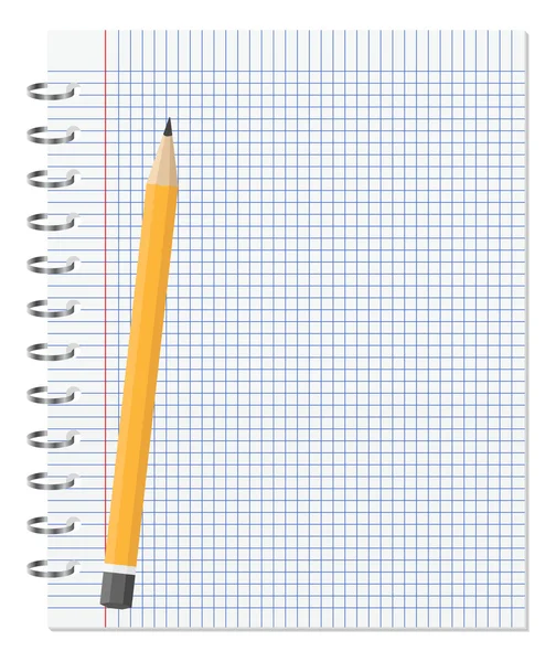 Vector paper notebook — Stock Vector