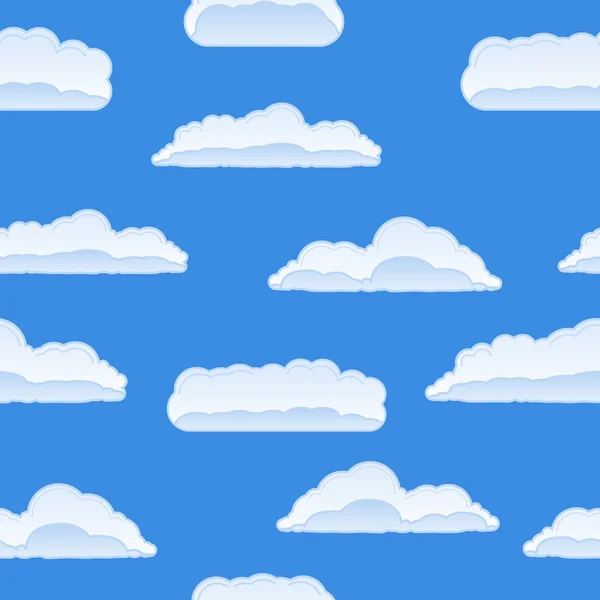 シームレスな雲のベクトルの背景 — ストックベクタ