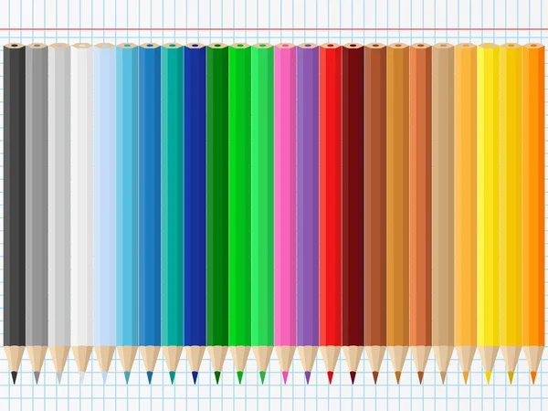 Barevné tužky — Stockový vektor