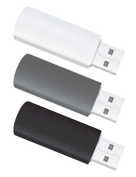 Vector unidades flash USB — Vector de stock