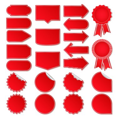 Red Vector Price Tags