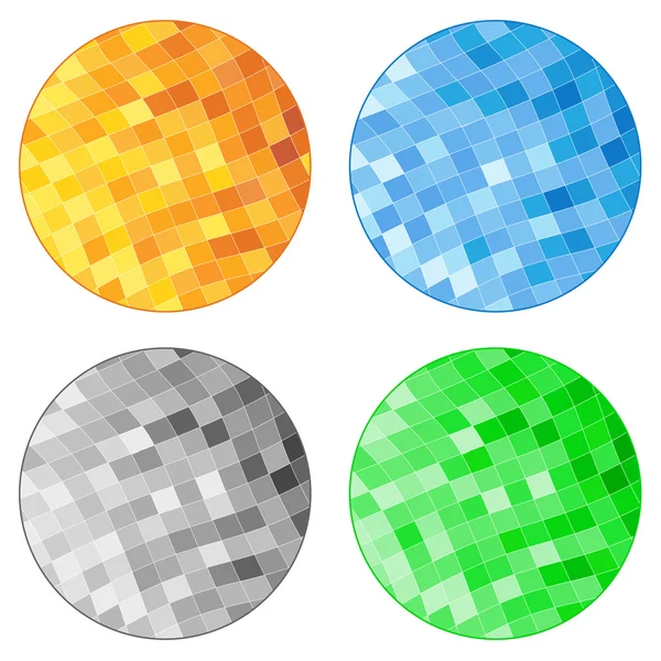 Cercles de tuiles abstraites vectorielles — Image vectorielle