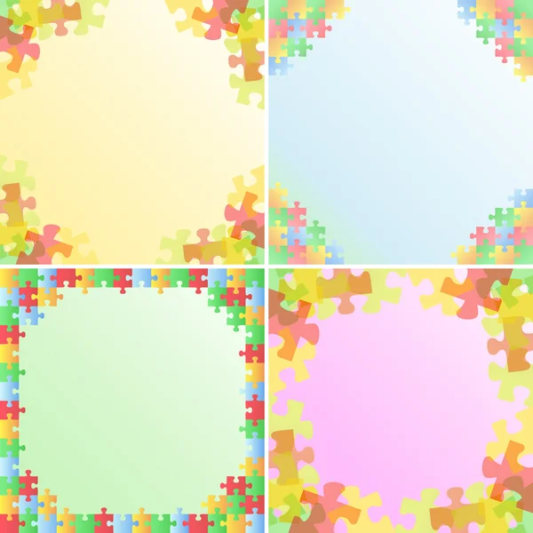 Cadres Puzzle — Image vectorielle
