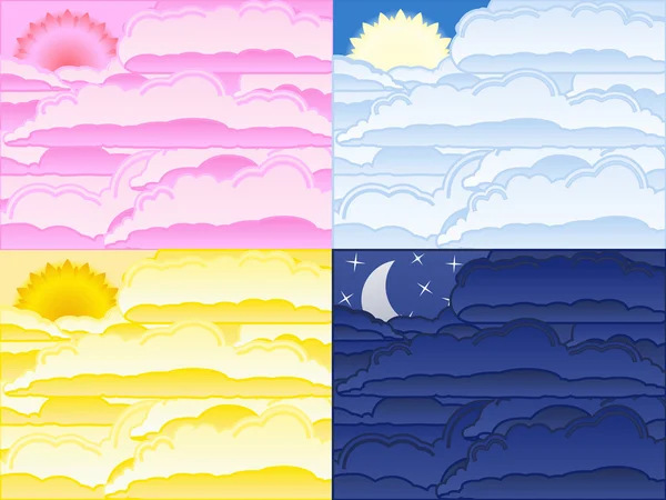 雲の背景のベクトル — ストックベクタ