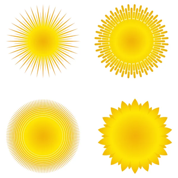 Soles vectoriales — Archivo Imágenes Vectoriales