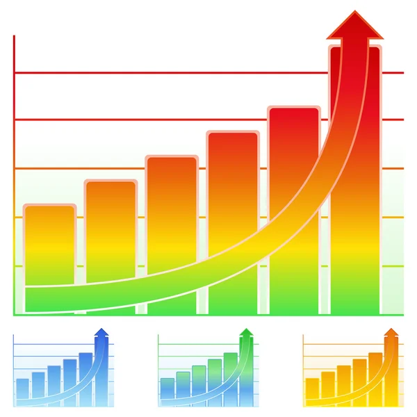 Gráfico de barras vetoriais — Vetor de Stock