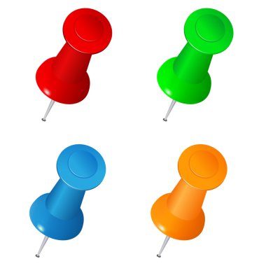 Vector Push Pins clipart