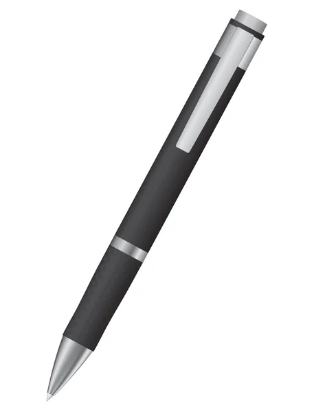 Διάνυσμα μαύρο στυλό πάνω σε λευκό φόντο — Διανυσματικό Αρχείο