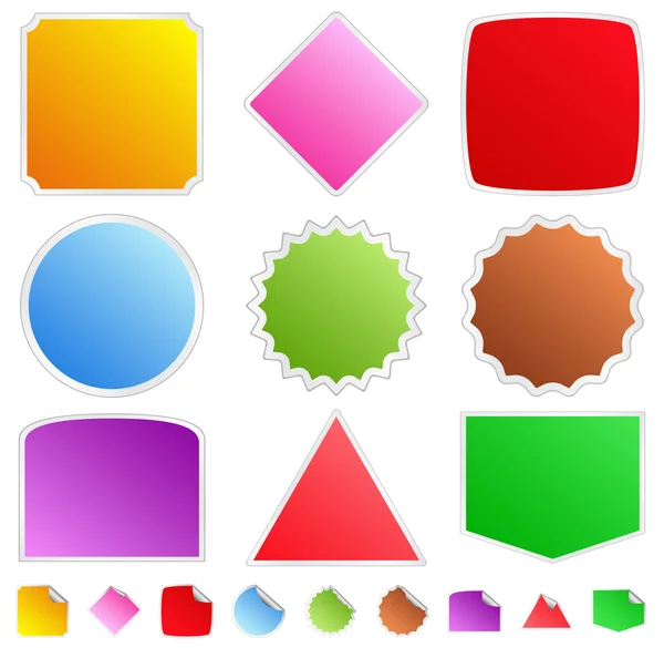 Autocollants vectoriels colorés — Image vectorielle