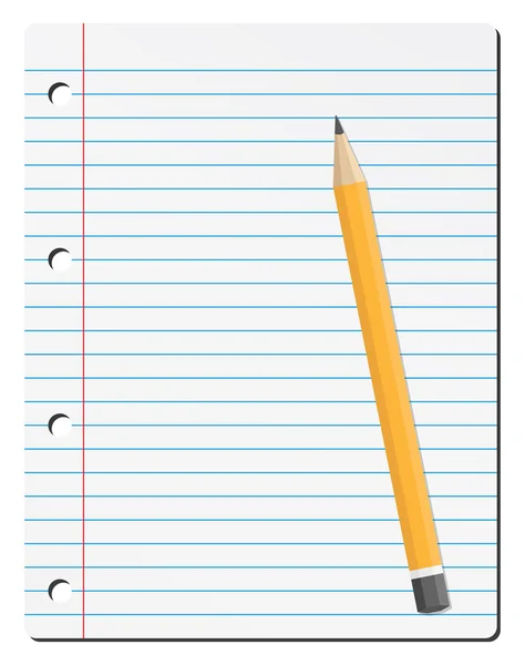Векторний папір та олівець — стоковий вектор