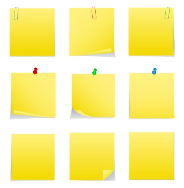 Vector Post-it Notes clipart