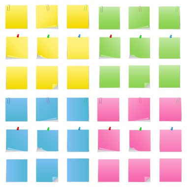 Vector Post-it Notes clipart