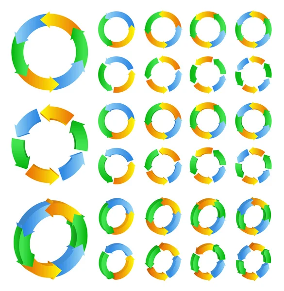 Cercles vectoriels avec flèches — Image vectorielle