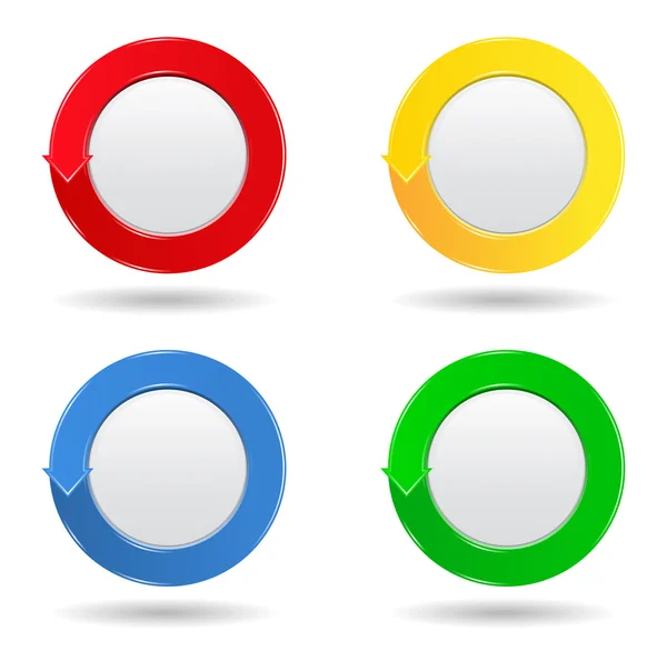 Boutons ronds avec flèche — Image vectorielle