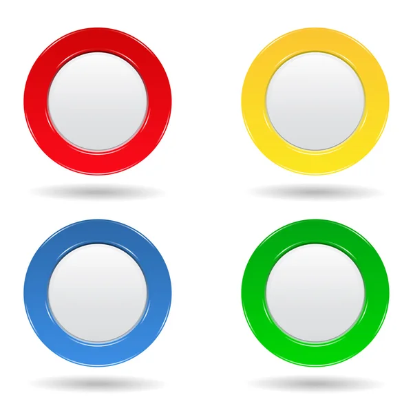 多彩圆形按钮 — 图库矢量图片