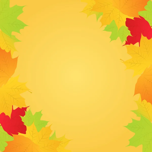 Marco de hojas de arce de otoño vector — Archivo Imágenes Vectoriales
