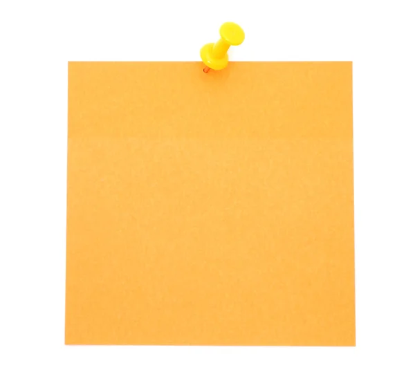 Blank orange post-it note — Stock Photo, Image
