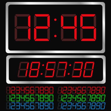 Vector Digital Clock clipart