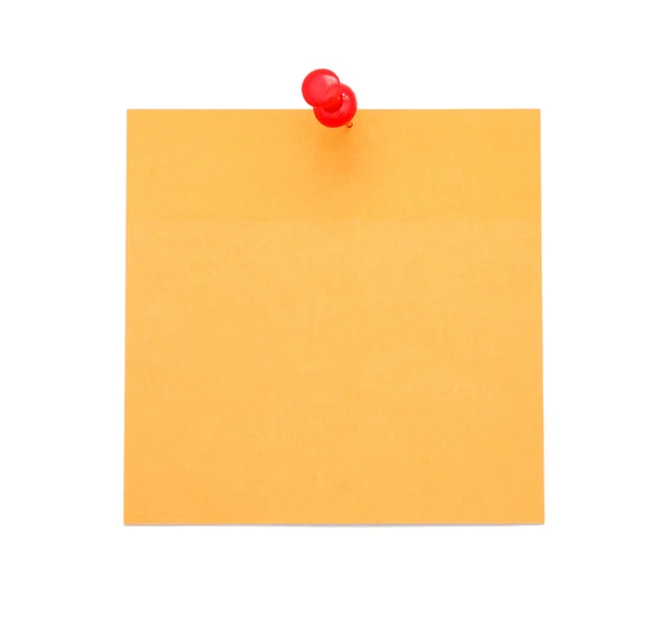 Boş turuncu kağıt Not — Stok fotoğraf