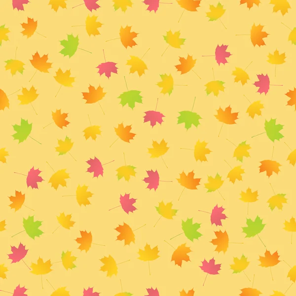 无缝背景与秋天的枫叶 — 图库矢量图片