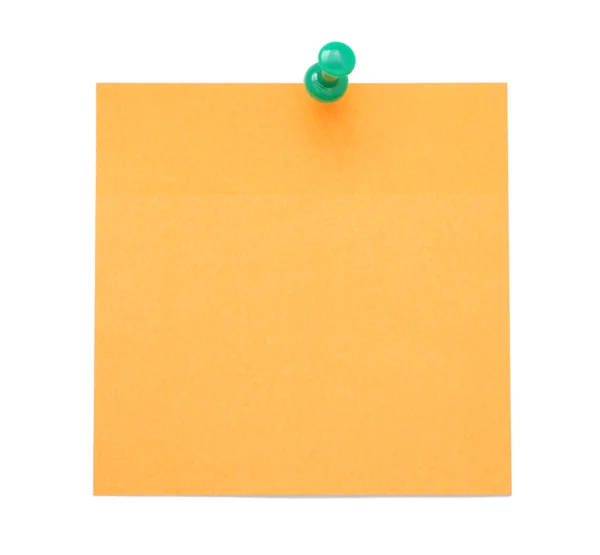 Blank orange post-it note — Stock Photo, Image
