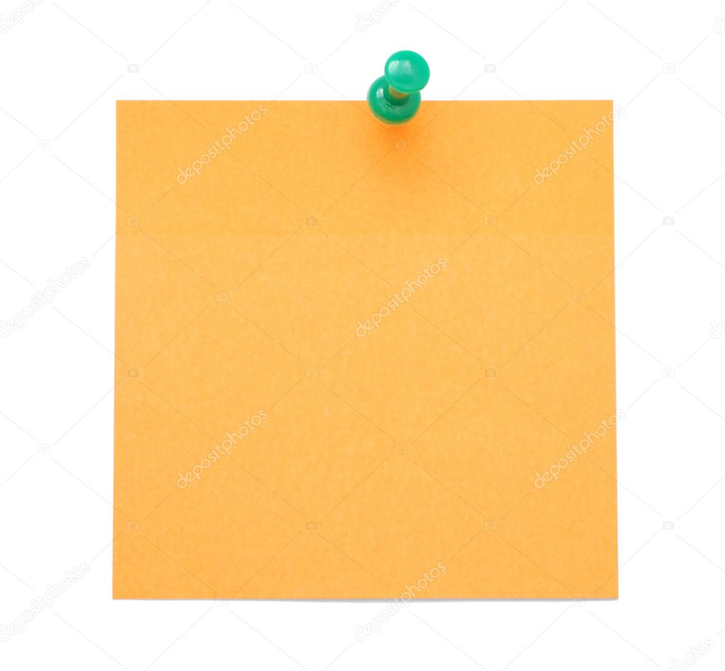 Blank orange post-it note Stock Photo by ©human_306 6607802