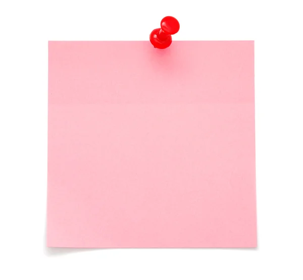 Leere rosafarbene Post-it-Note — Stockfoto