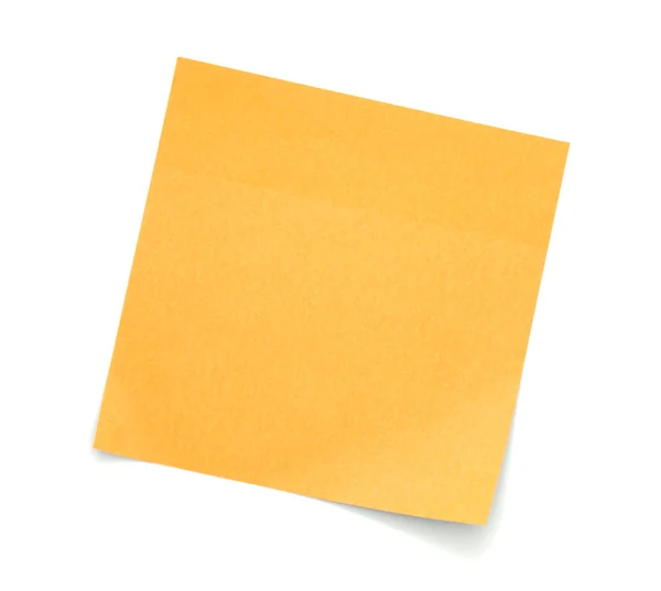 Lege oranje post-it note — Stockfoto