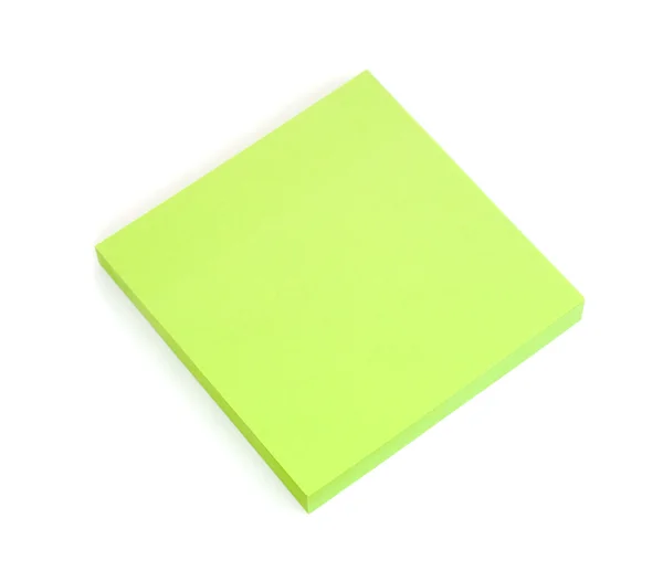Notas de post-it verde em branco — Fotografia de Stock