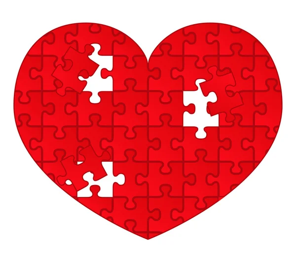 Puzzle szív — Stock Vector
