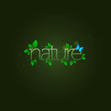 Trendy retro type nature clipart