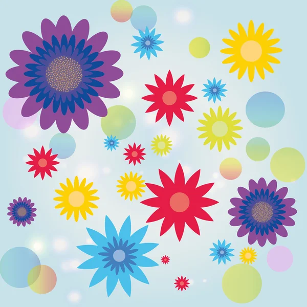 Fondo de flores coloridas — Archivo Imágenes Vectoriales