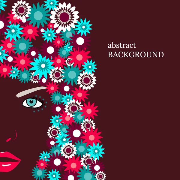 Abstract woman with flowers Royalty Free Stock Illustrations
