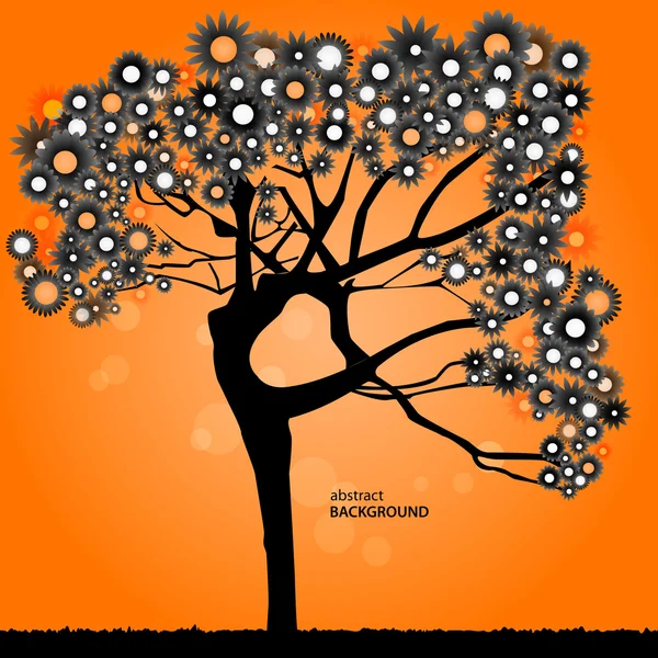 Silhouette of woman in tree Royalty Free Stock Vectors