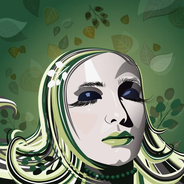 Femme d'automne — Image vectorielle