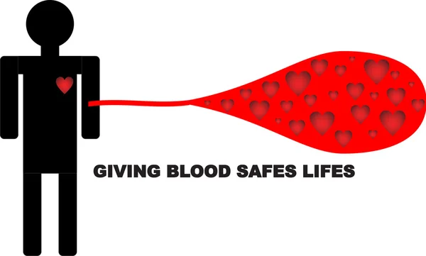 stock vector Giving Blood Safes Lives