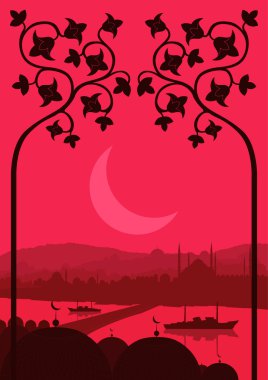 Vintage Türk şehri istanbul manzara resim