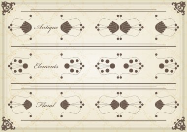 Vintage vector decorative frame for book cover or card background clipart