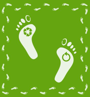 Ecologic footprint clipart