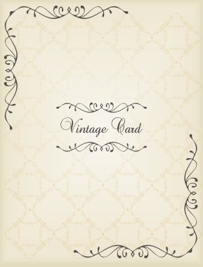 Vintage vector decorative book cover or card background clipart