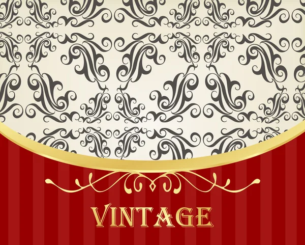 Lusso dorato vintage sfondo — Vettoriale Stock