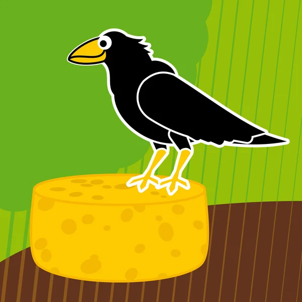 Crow fond vectoriel — Image vectorielle